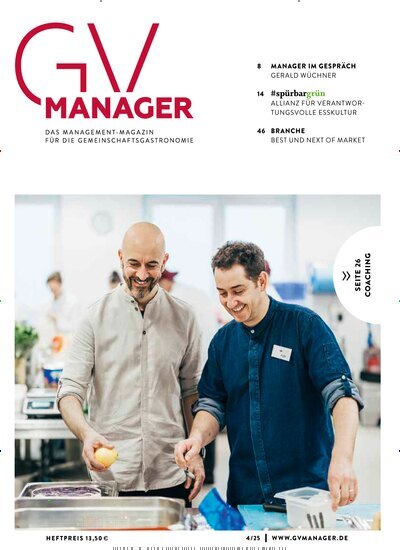 Titelbild der Ausgabe 4/2025 von GVmanager. Diese Zeitschrift und viele weitere Gastronomiezeitschriften, Fashionmagazine, Beautymagazine als Abo oder epaper bei United Kiosk online kaufen.
